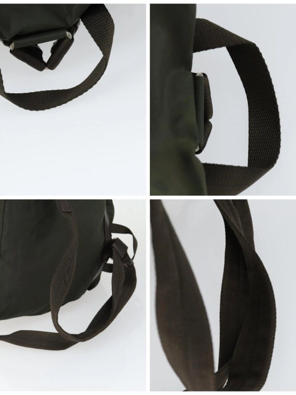 PRADA Backpack Nylon Khaki Silver Auth 165432 - Picture 16 of 16